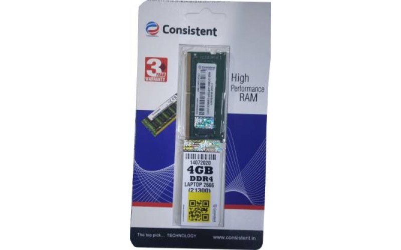 CONSISTENT RAM 4GB DDR4 LAPTOP
