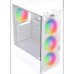 GEONIX GAMING CABINET BLACK TORII X20 4RGB FAN WHITE