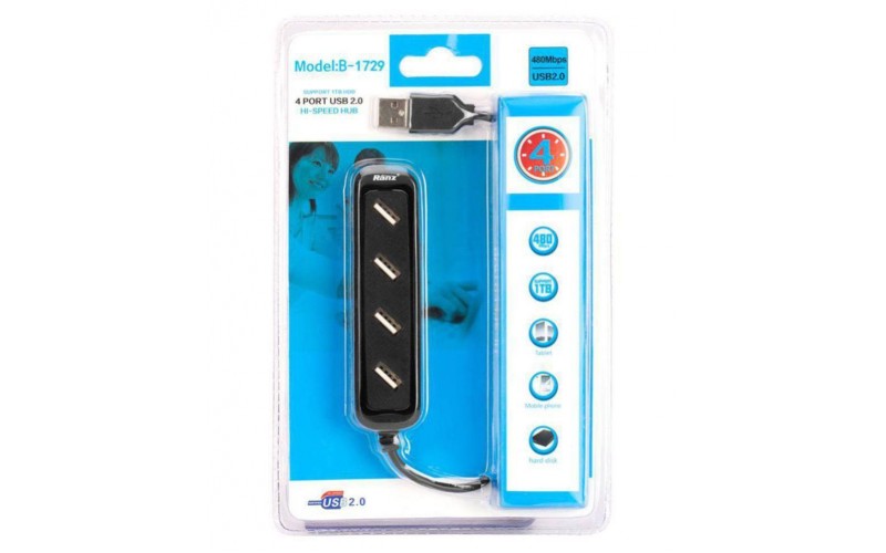 RANZ USB HUB 4 PORT 1729 2.0