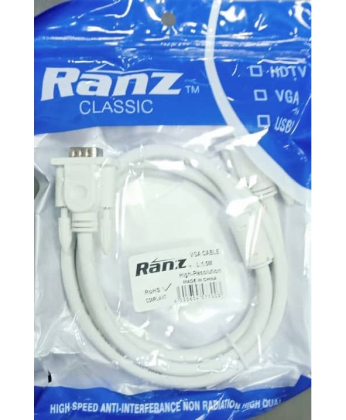 RANZ VGA CABLE 1.5 MTR HEAVY