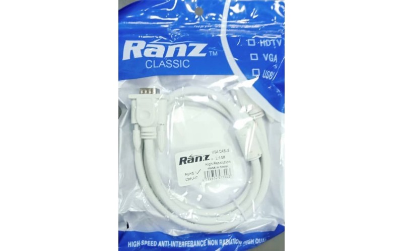 RANZ VGA CABLE 1.5 MTR HEAVY