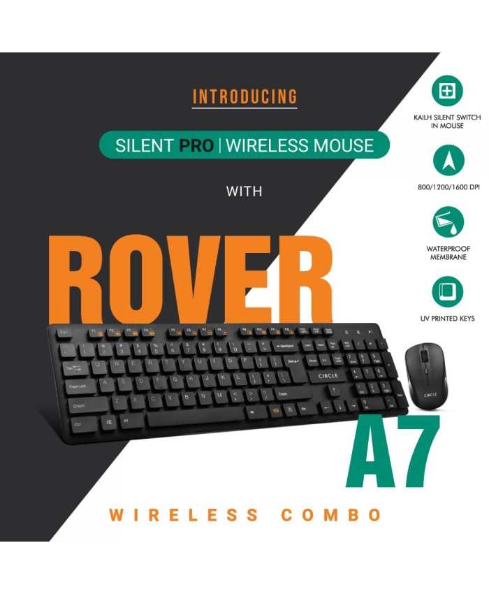 CIRCLE KEYBOARD MOUSE WIRELESS COMBO A7