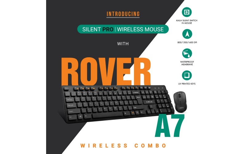 CIRCLE KEYBOARD MOUSE WIRELESS COMBO A7