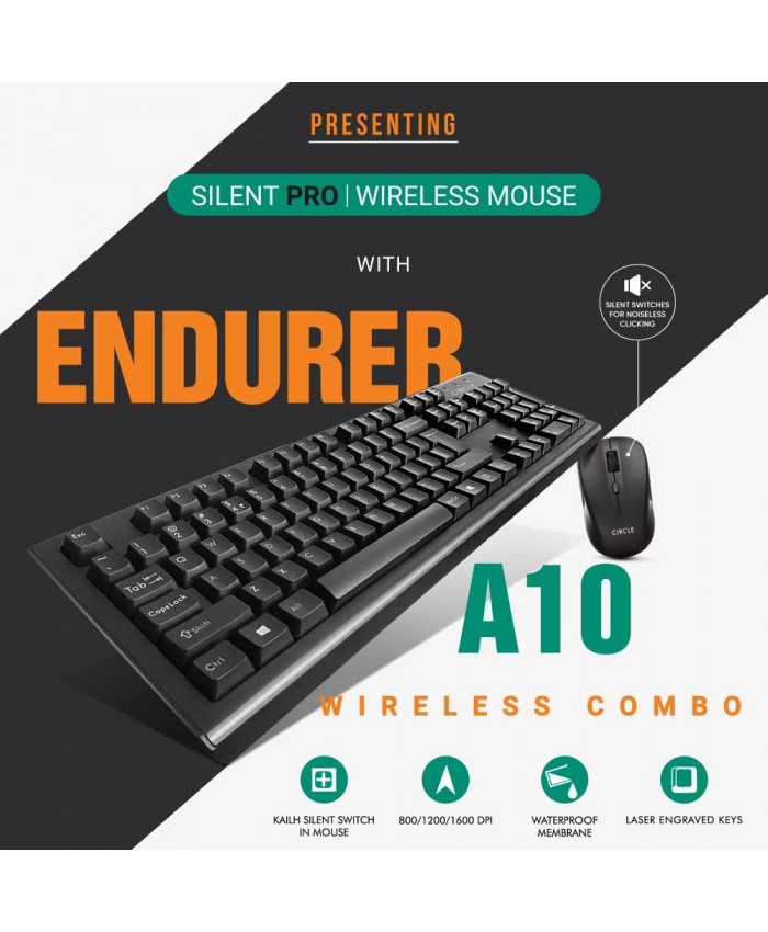 KEYBOARD MOUSE WIRELESS  COMBO A10
