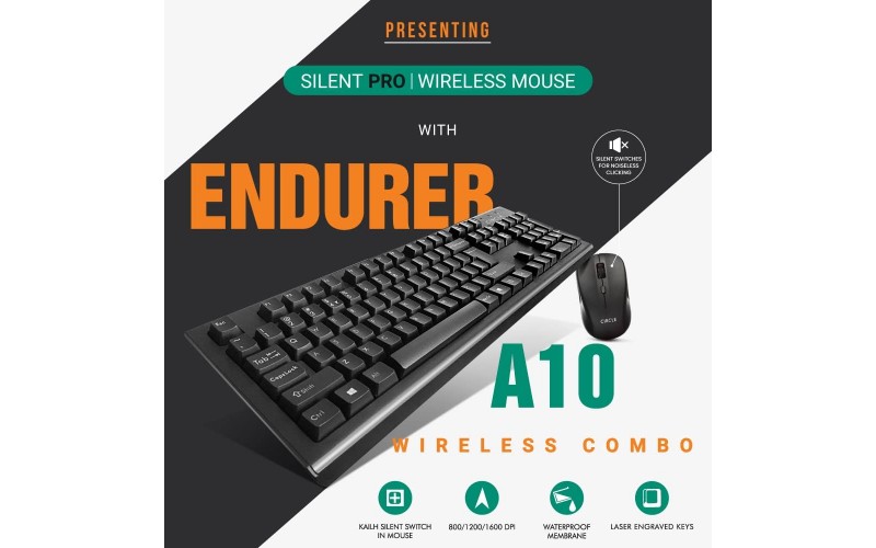 KEYBOARD MOUSE WIRELESS  COMBO A10