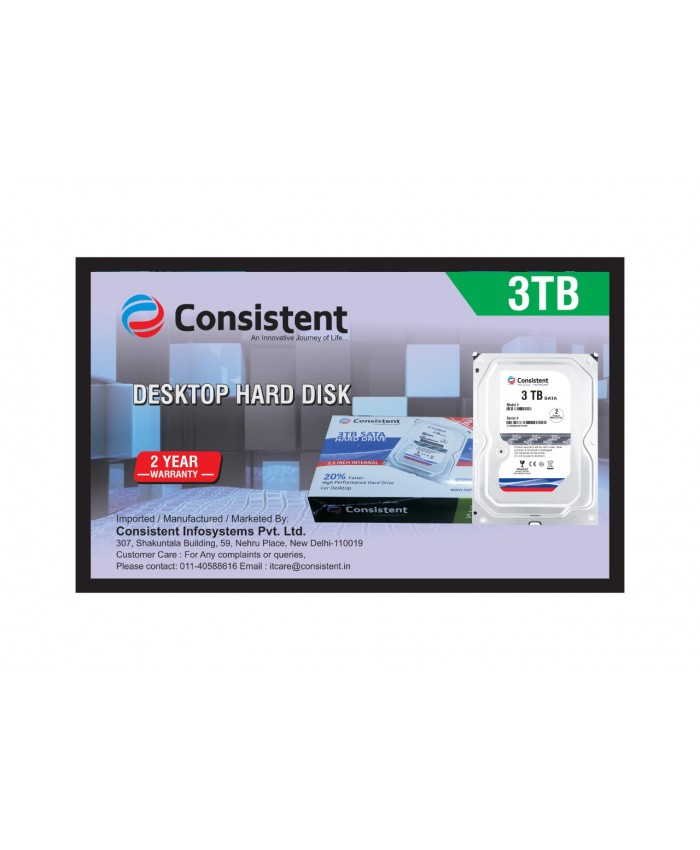 CONSISTENT PULLOUT HARD DISK 3TB SATA  DESKTOP