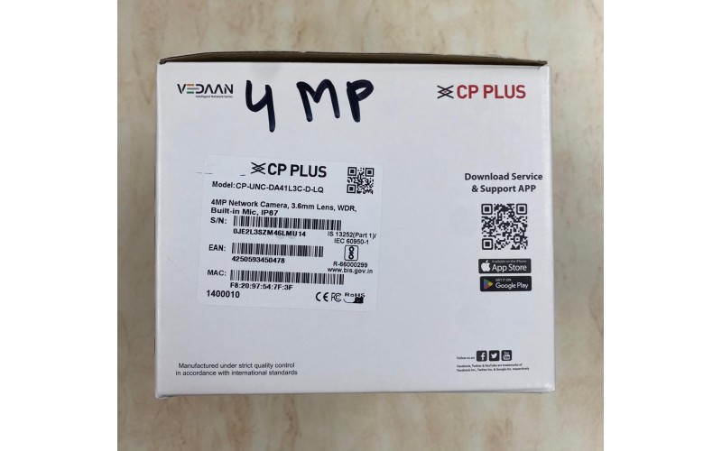 CP PLUS 4MP IP DOME CAMERA ILLUMAX