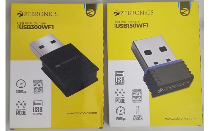 ZEBRONICS USB WIFI 150WFI + 300WFI COMBO 