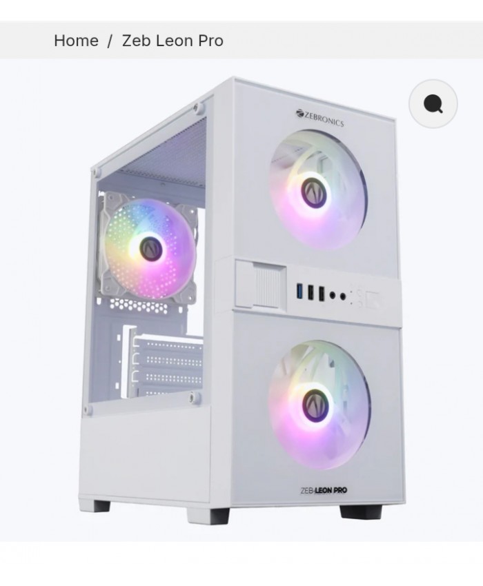 ZEBRONICS GAMING CABINET LEON PRO WHITE