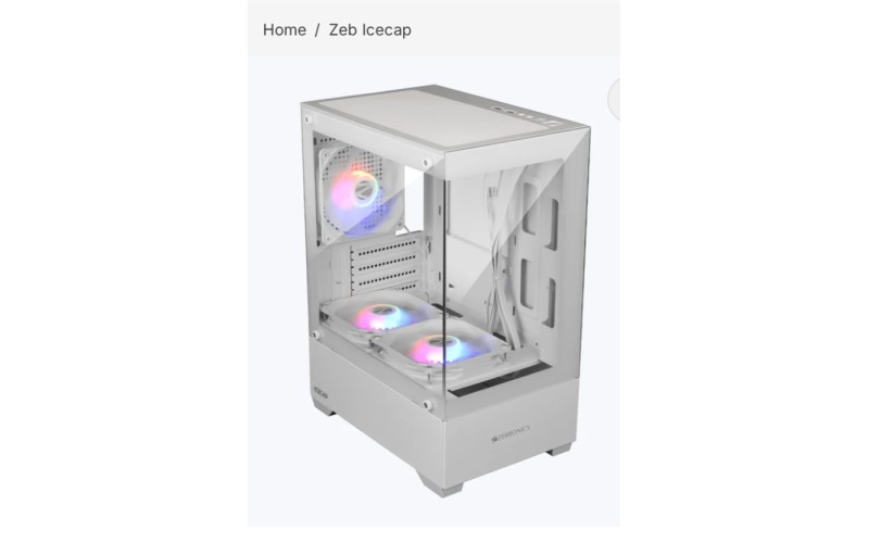 ZEBRONICS GAMING CABINET ICECAP WHITE