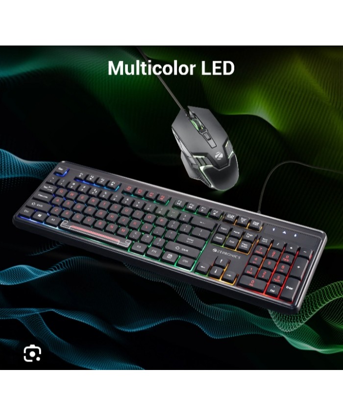 ZEBRONICS KEYBOARD MOUSE USB WIRED COMBO COMBAT 