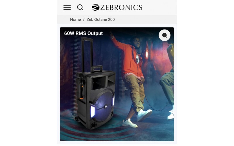 ZEBRONICS COMPUTER MM SPEAKER TROLLY OCTANE200  60WT
