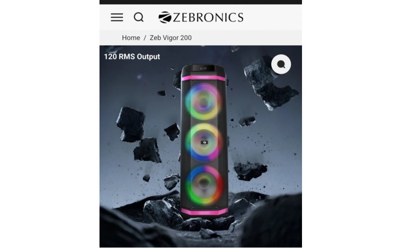 ZEBRONICS COMPUTER MM SPEAKER TROLLY VIGOR200  120WT 