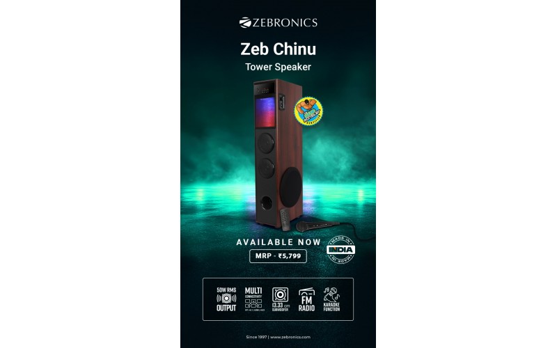 ZEBRONICS COMPUTER MM SPEAKER SINGLE TOWER CHINU