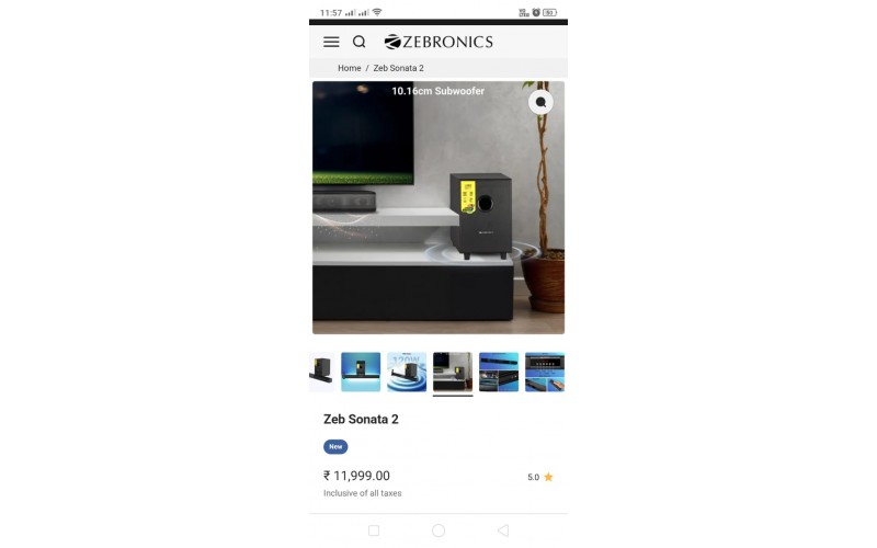 ZEB COMPUTER M/M SPEAKER SOUND BAR JUKE BAR SONATA 2