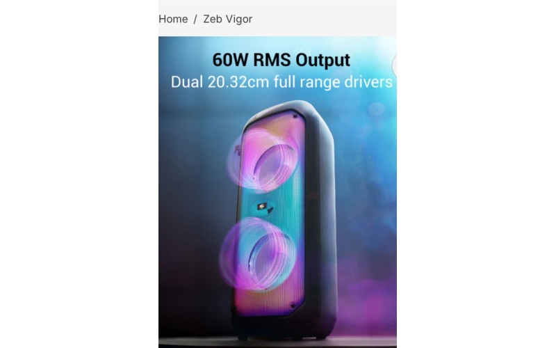 ZEBRONICS COMPUTER MM SPEAKER VIGOR 60W
