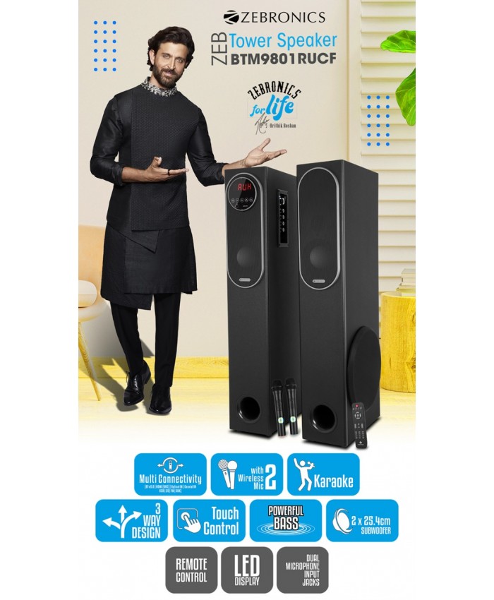 ZEBRONICS COMPUTER MM SPEAKER TOWER BTM9801RUCF