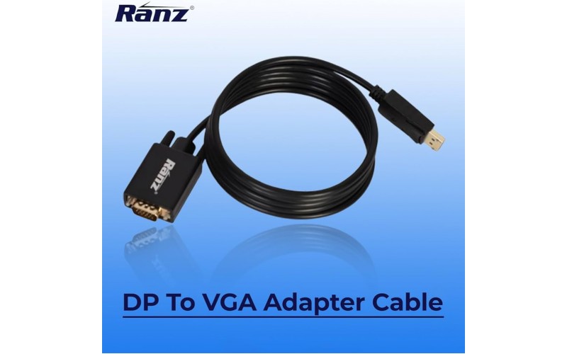 RANZ DP TO VGA CABLE 1.8 MTR
