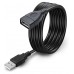 RANZ USB EXTENSION CABLE 1.5 MTR BLACK GOLD