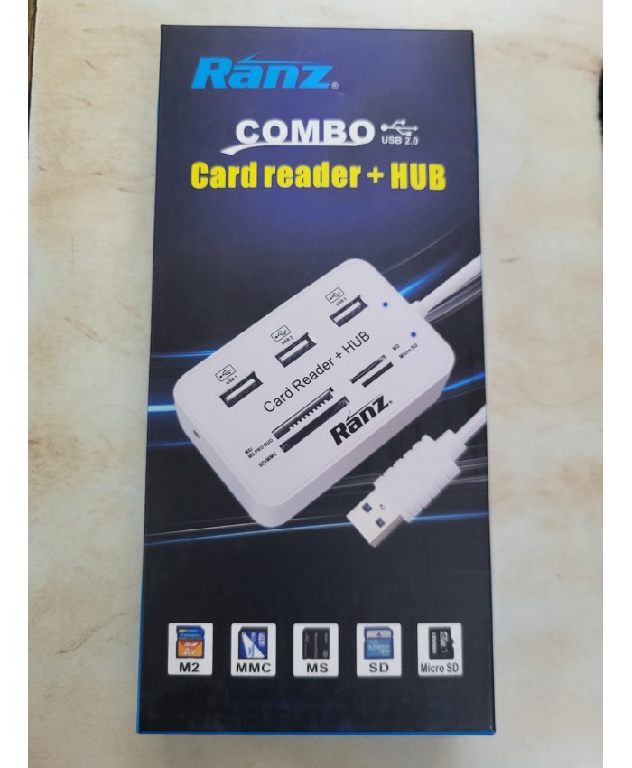 RANZ USB HUB + CARD READER 2.0V USB COMBO