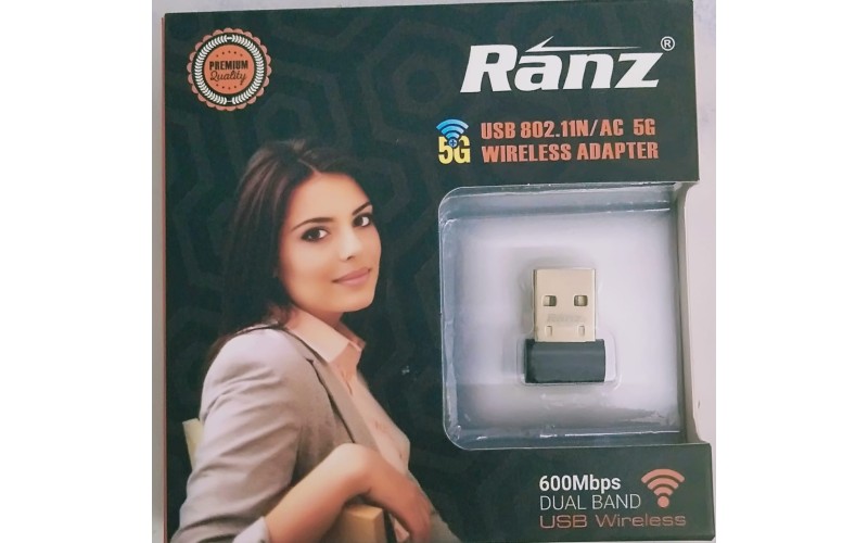 RANZ USB WIFI 5G 600MBPS DUAL BAND
