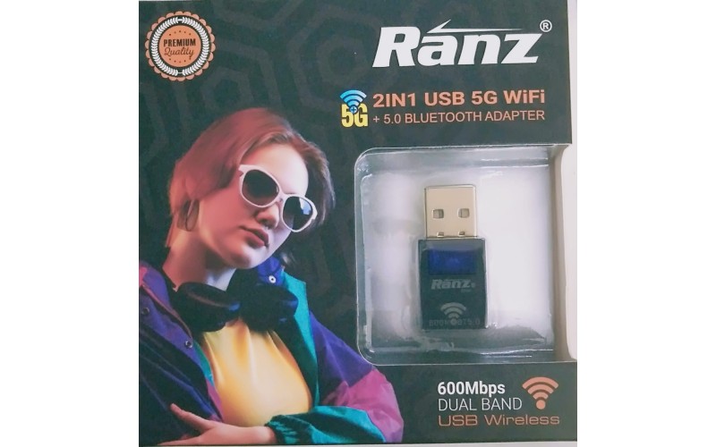 RANZ USB WIFI 5G + 5.0 BLUETOOTH 2 IN 1 