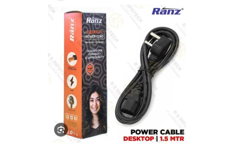 RANZ  POWER CABLE HEAVY 1.5 MTR PREMIUM BOX 