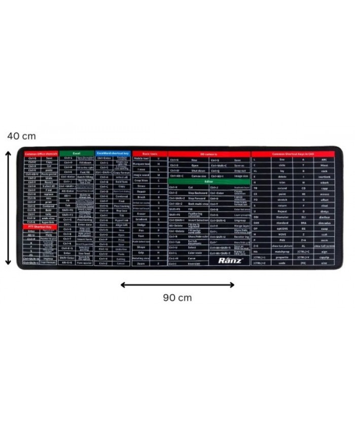 MOUSE PAD 900*400 SHORTCUT KEY