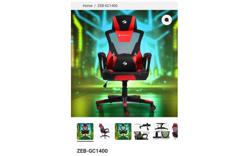 ZEBRONICS GAMING CHAIR GC1400