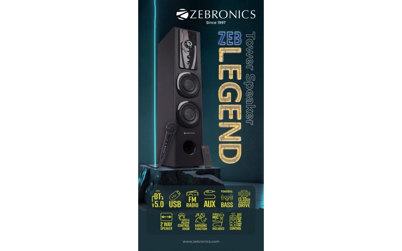 ZEBRONICS COMPUTER MM SPEAKER SINGLE TOWER LEGEND