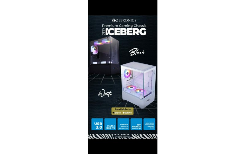 ZEBRONICS GAMING CABINET ICEBERG