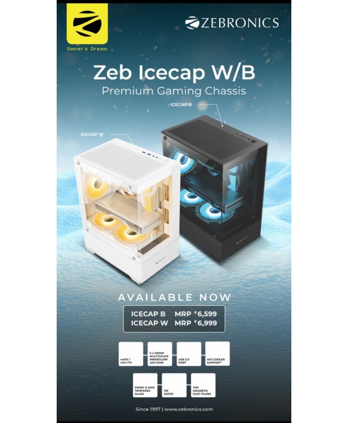 ZEBRONICS GAMING CABINET ICECAP BLACK