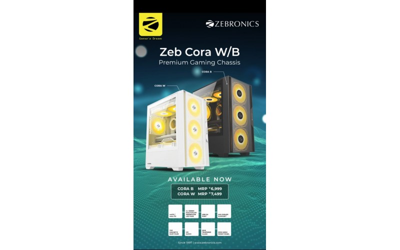 ZEBRONICS GAMING CABINET CORA WHITE