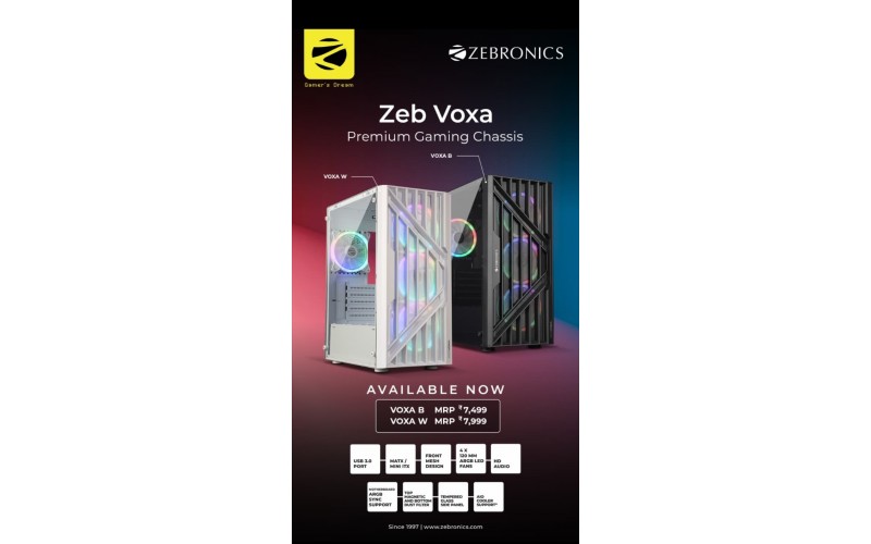 ZEBRONICS GAMING CABINET VOXA BLACK