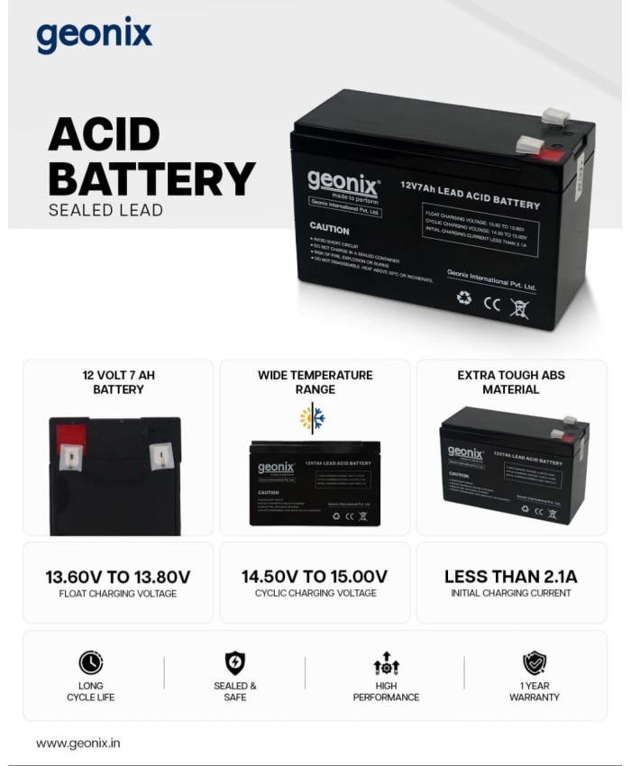 GEONIX UPS BATTERY 12V 7AH