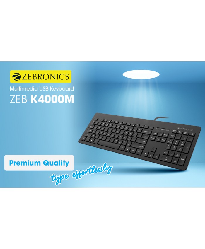 ZEBRONICS MULTIMEDIA USB WIRED KEYBOARD K4000M