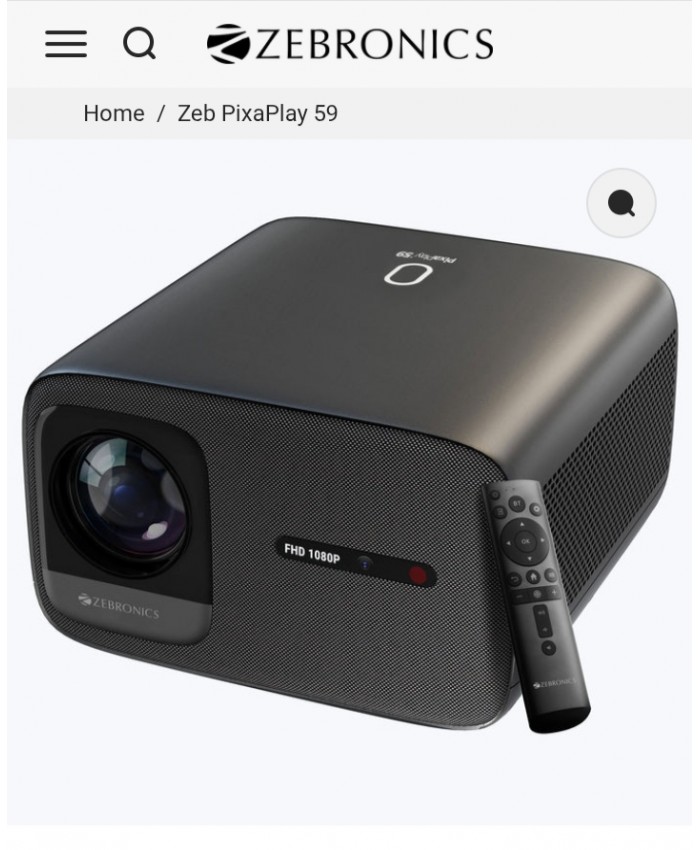 ZEBRONICS LED PROJECTOR PIXAPLAY 59