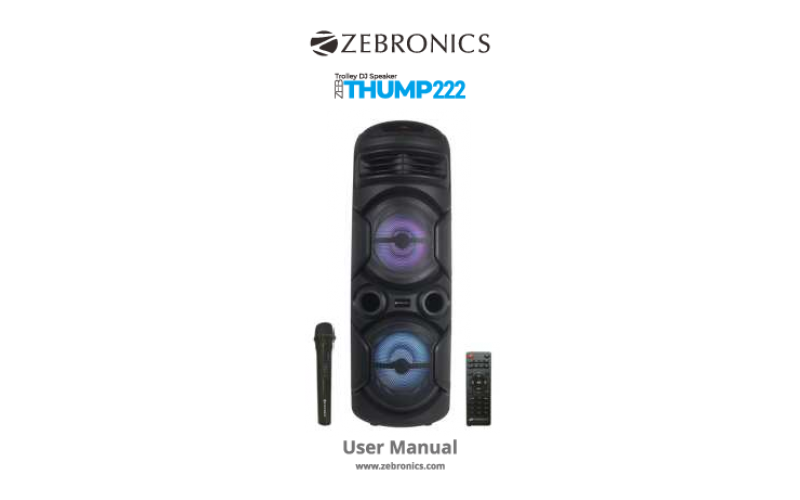ZEBRONICS COMPUTER MM SPEAKER DJ TROLLY THUMP 222