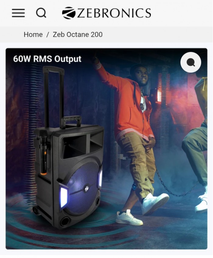 ZEBRONICS COMPUTER MM SPEAKER TROLLY OCTANE200  60WT