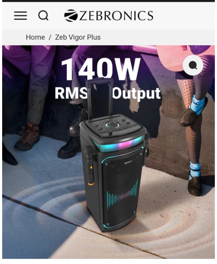 ZEBRONICS COMPUTER MM SPEAKER TROLLY VIGOR PLUS 140WT