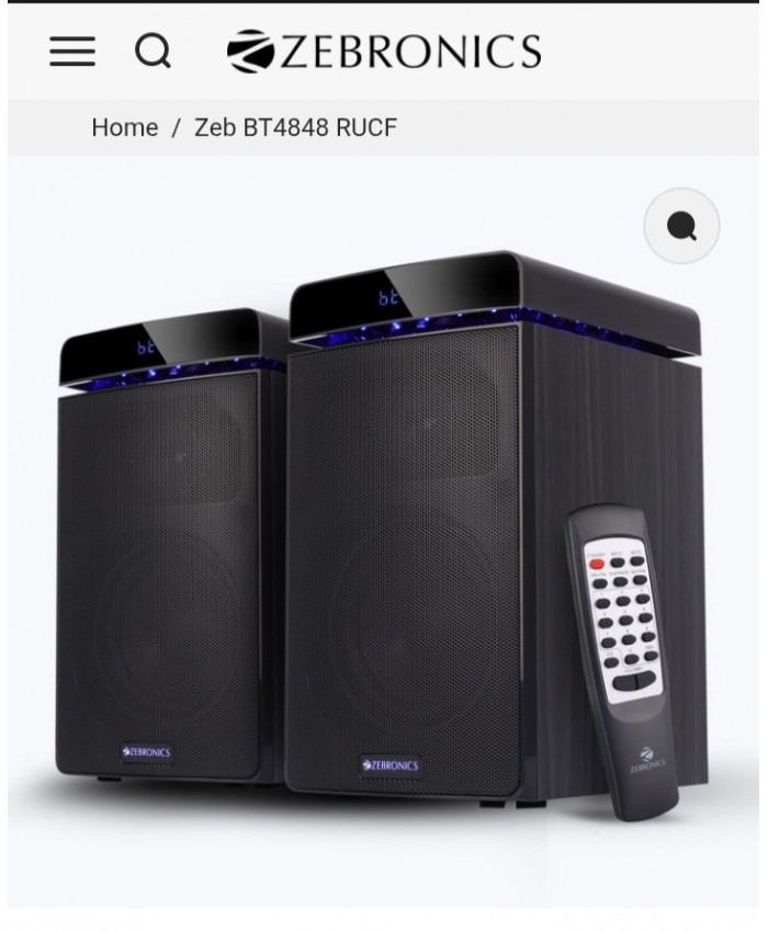 ZEBRONICS SPEAKER 2.0 BT4848RUCF