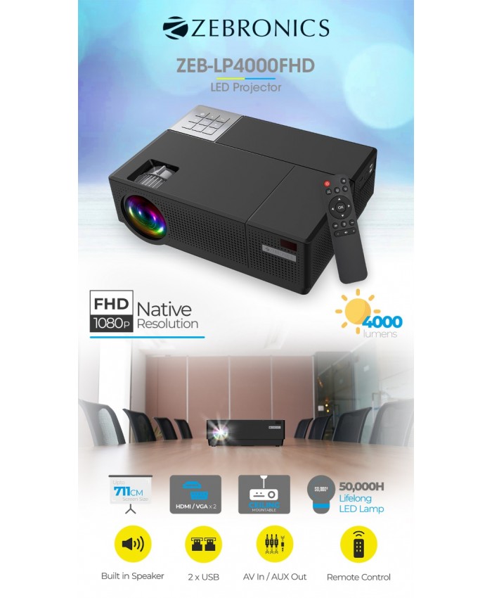 Zebronics LP4000FHD - LED Projector