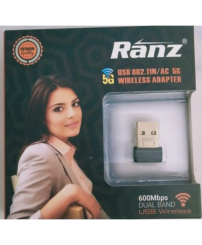 RANZ USB WIFI 5G 600MBPS DUAL BAND