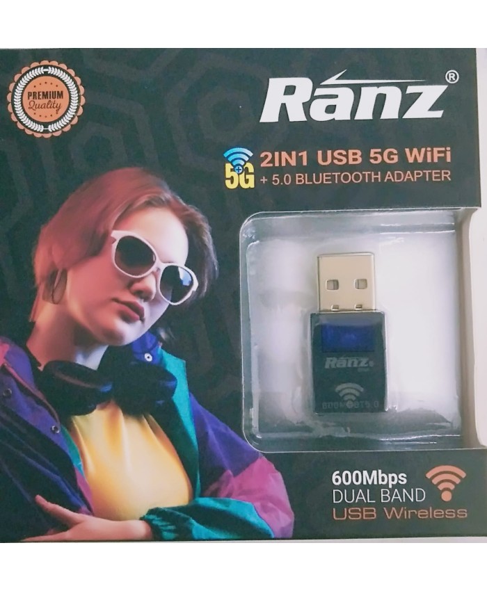 RANZ USB WIFI 5G + 5.0 BLUETOOTH 2 IN 1 