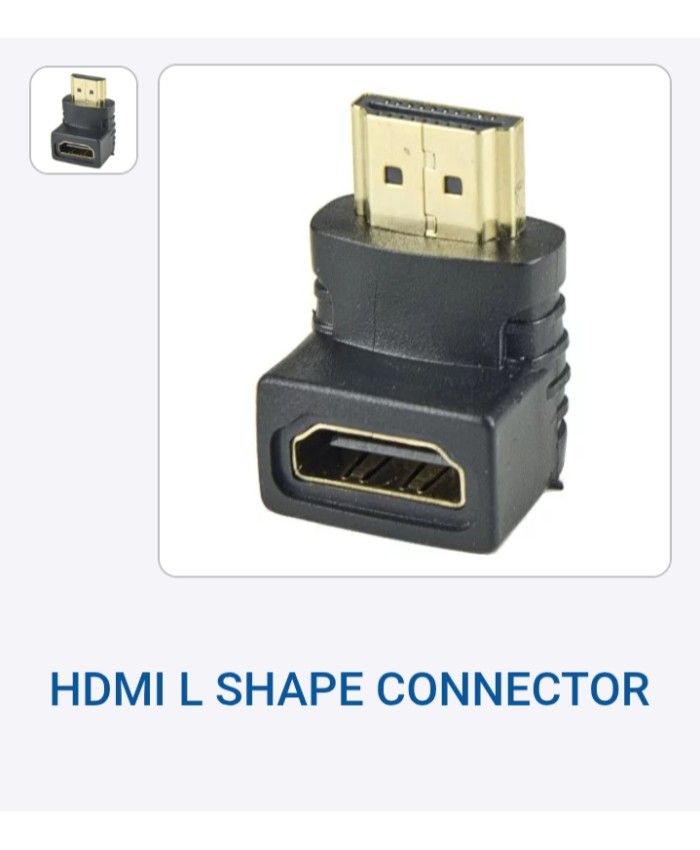 RANZ HDMI L SHAPE CONNECTOR 