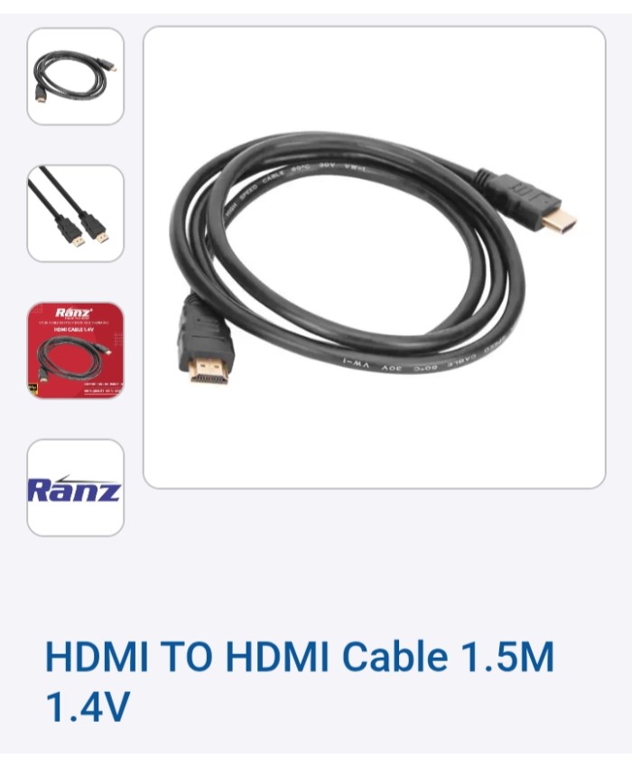 RANZ HDMI TO MINI HDMI CABLE 1.5 MTR